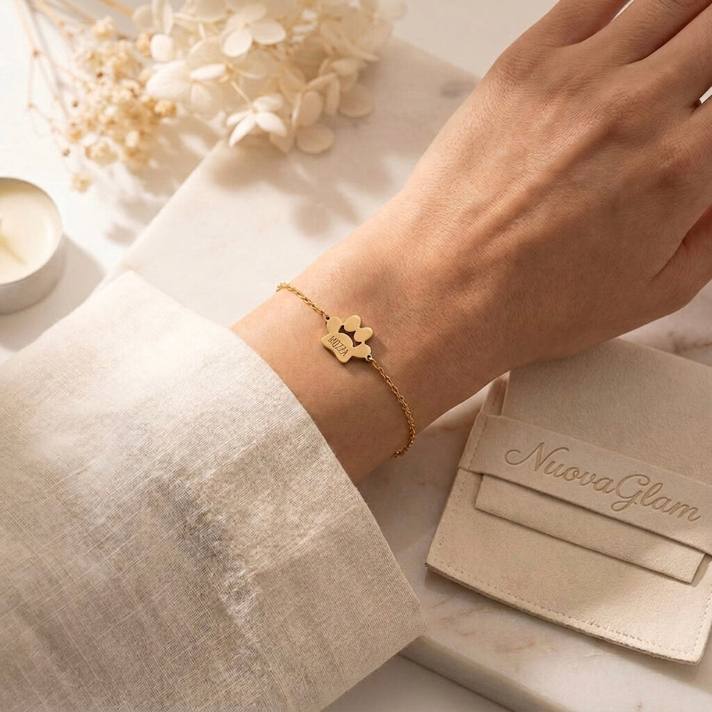 Paw Print of Love Bracelet | Personalised Engraving — NuovaGlam™