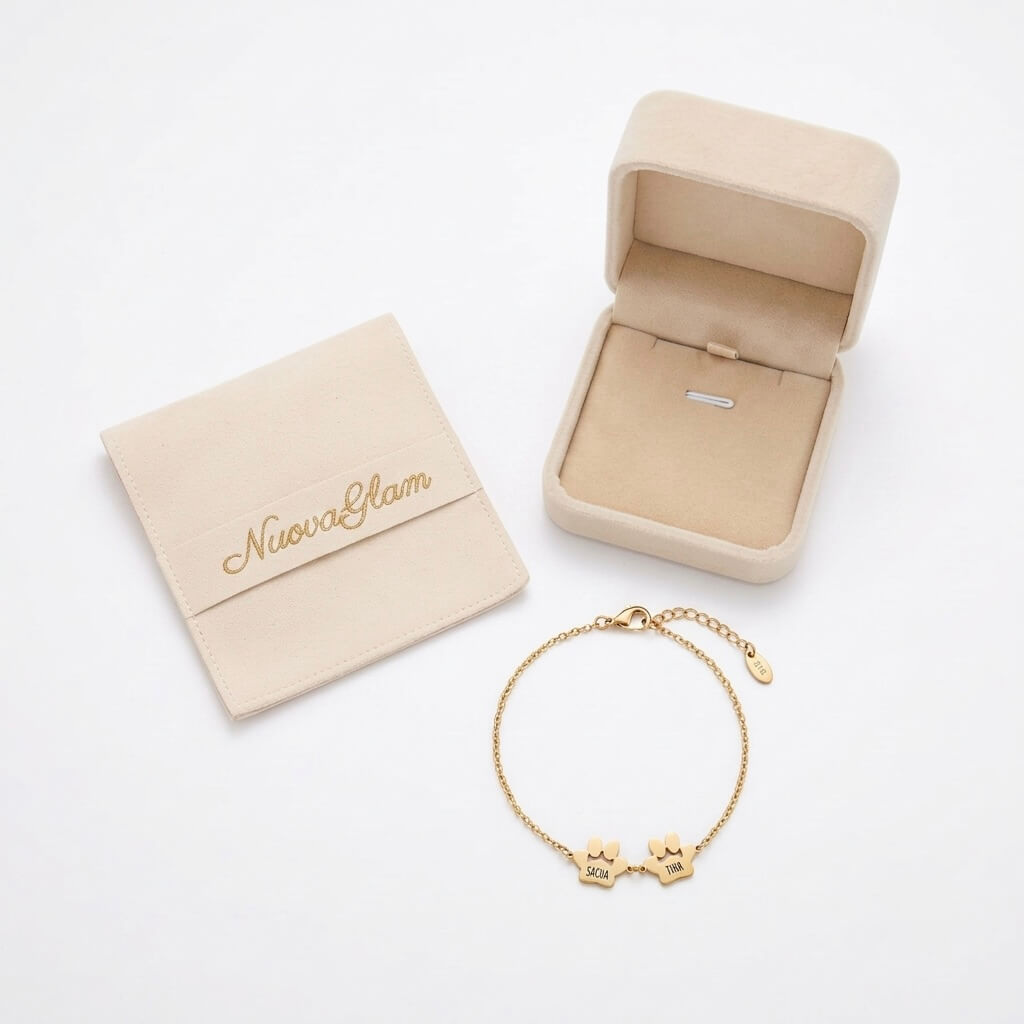 Paw Print of Love Bracelet | Personalised Engraving — NuovaGlam™