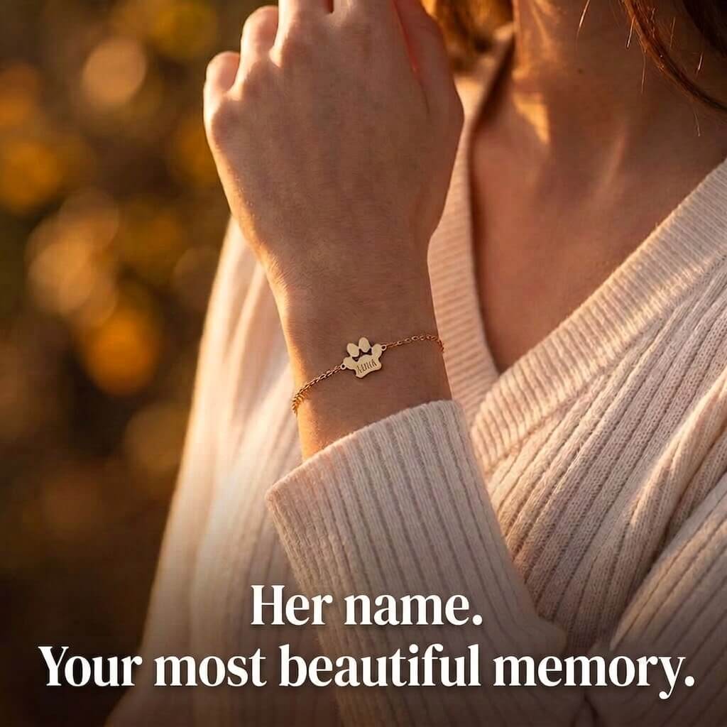Paw Print of Love Bracelet | Personalised Engraving — NuovaGlam™