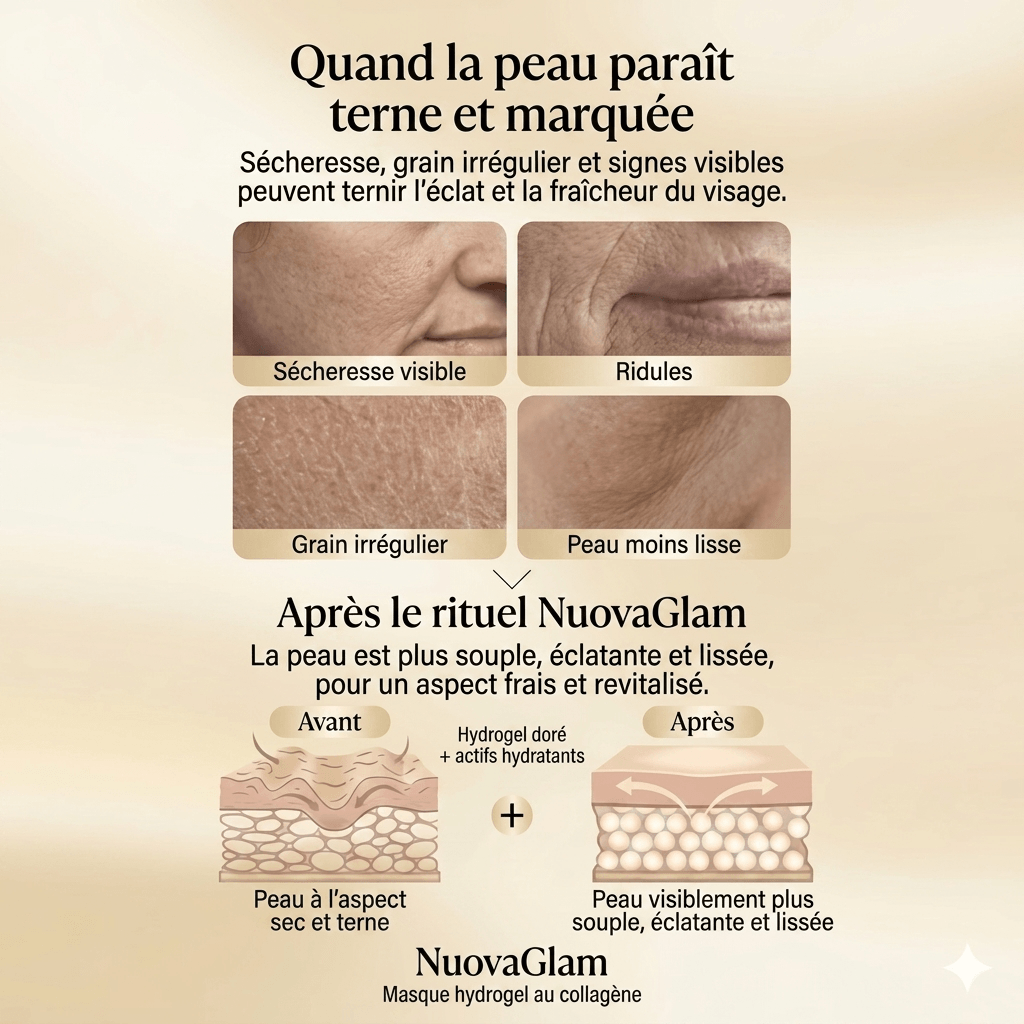 Masque hydrogel au collagène doré NuovaGlam™