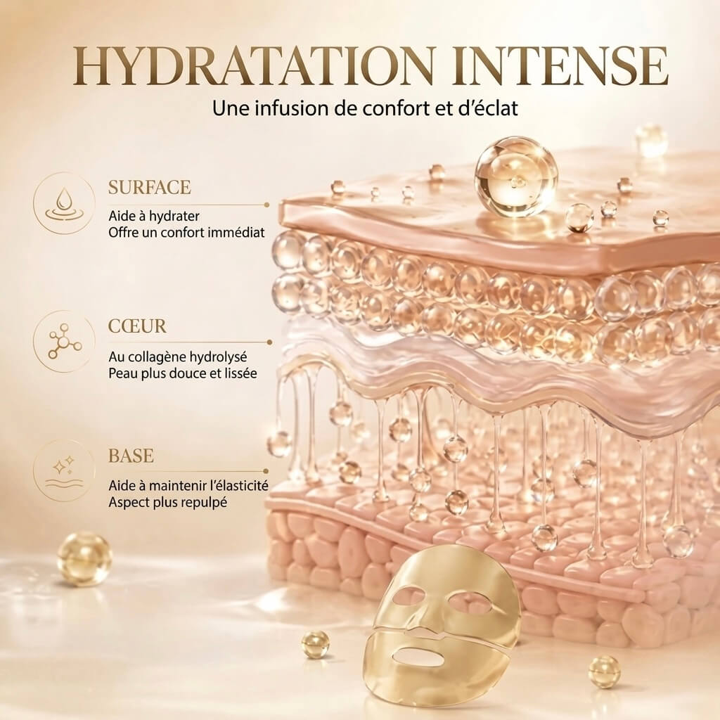Masque hydrogel au collagène doré NuovaGlam™