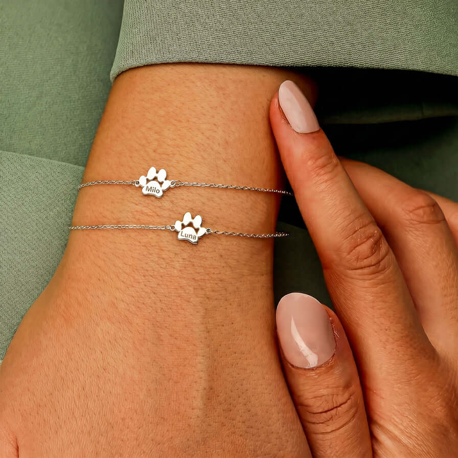 Paw Print of Love Bracelet | Personalised Engraving — NuovaGlam™