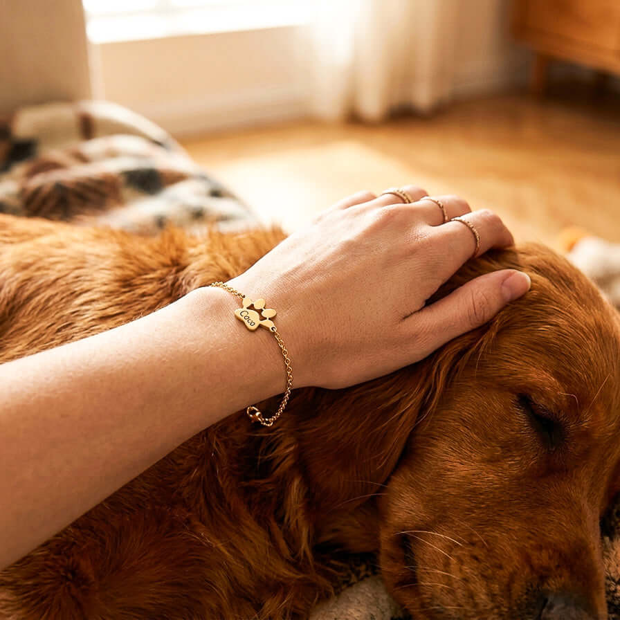 Paw Print of Love Bracelet | Personalised Engraving — NuovaGlam™