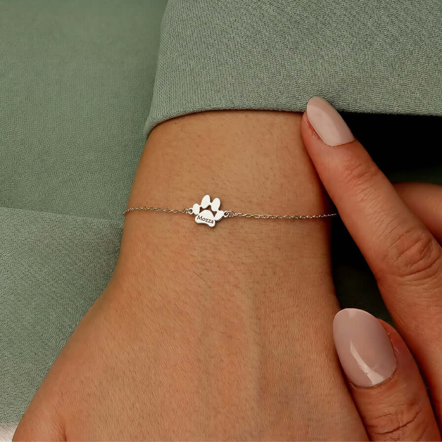 Paw Print of Love Bracelet | Personalised Engraving — NuovaGlam™