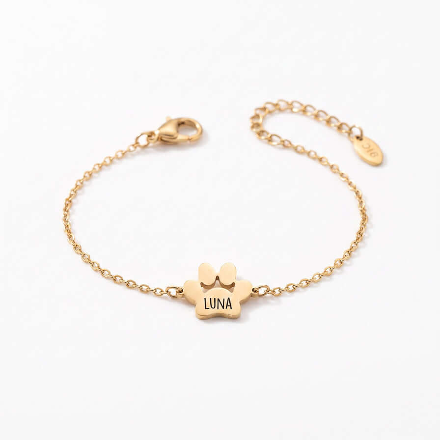 Paw Print of Love Bracelet | Personalised Engraving — NuovaGlam™